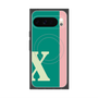 プレミアムスクエアケース with Pixelsnap［ オリジナル - initial color line - X green ］