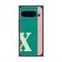 プレミアムスクエアケース with Pixelsnap［ オリジナル - initial color line - X green ］