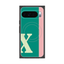 プレミアムスクエアケース with Pixelsnap［ オリジナル - initial color line - X green ］