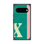 プレミアムスクエアケース with Pixelsnap［ オリジナル - initial color line - X green ］