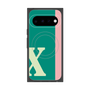 プレミアムスクエアケース with Pixelsnap［ オリジナル - initial color line - X green ］