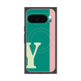 プレミアムスクエアケース with Pixelsnap［ オリジナル - initial color line - Y green ］
