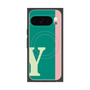 プレミアムスクエアケース with Pixelsnap［ オリジナル - initial color line - Y green ］