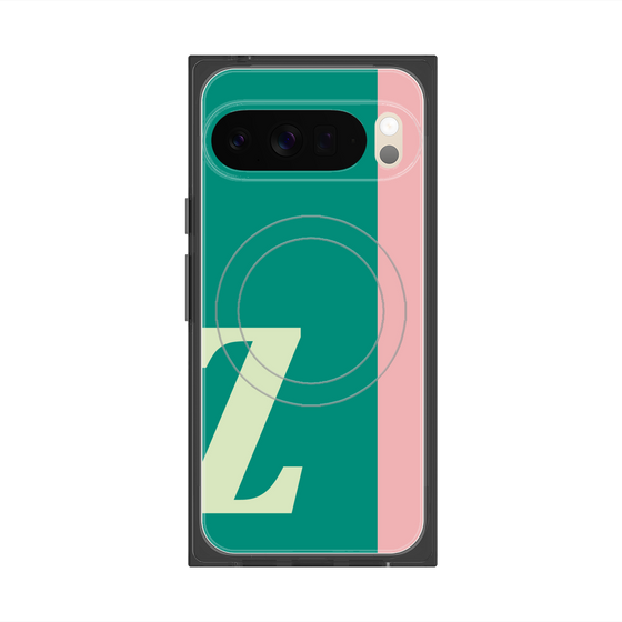 プレミアムスクエアケース with Pixelsnap［ オリジナル - initial color line - Z green ］