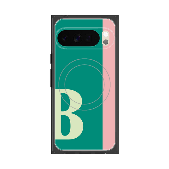 プレミアムスクエアケース with Pixelsnap［ オリジナル - initial color line - B green ］