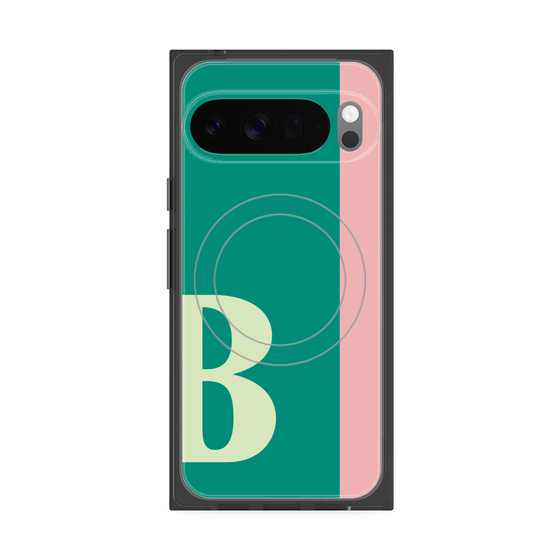 プレミアムスクエアケース with Pixelsnap［ オリジナル - initial color line - B green ］