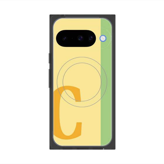 プレミアムスクエアケース with Pixelsnap［ オリジナル - initial color line - C yellow ］
