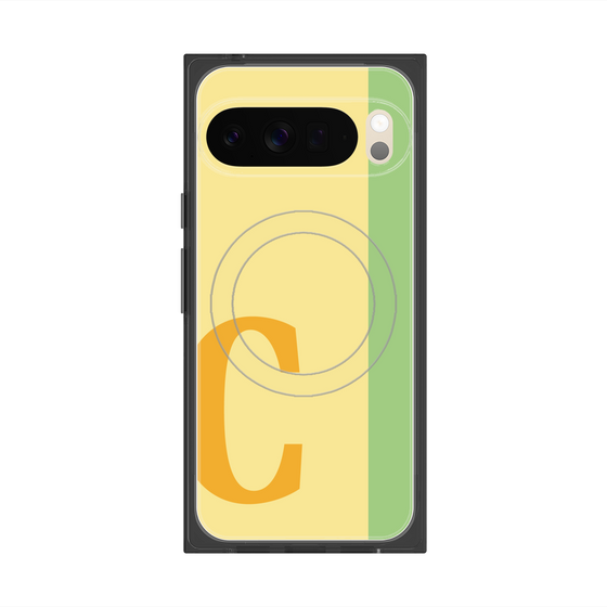 プレミアムスクエアケース with Pixelsnap［ オリジナル - initial color line - C yellow ］