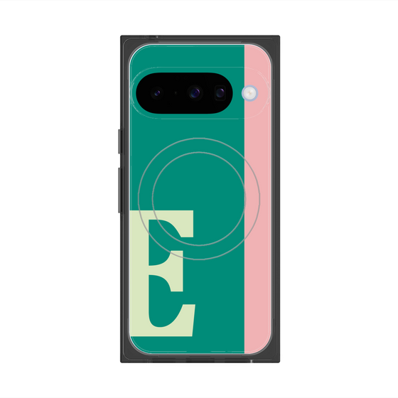 プレミアムスクエアケース with Pixelsnap［ オリジナル - initial color line - E green ］
