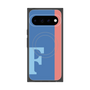 プレミアムスクエアケース with Pixelsnap［ オリジナル - initial color line - F blue ］
