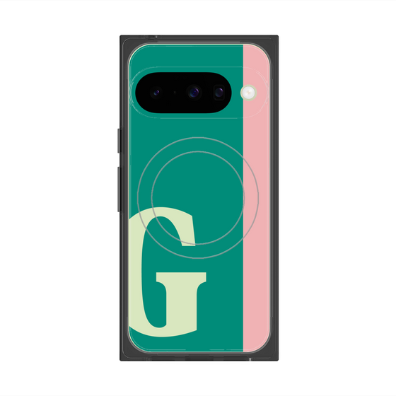 プレミアムスクエアケース with Pixelsnap［ オリジナル - initial color line - G green ］