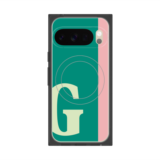 プレミアムスクエアケース with Pixelsnap［ オリジナル - initial color line - G green ］
