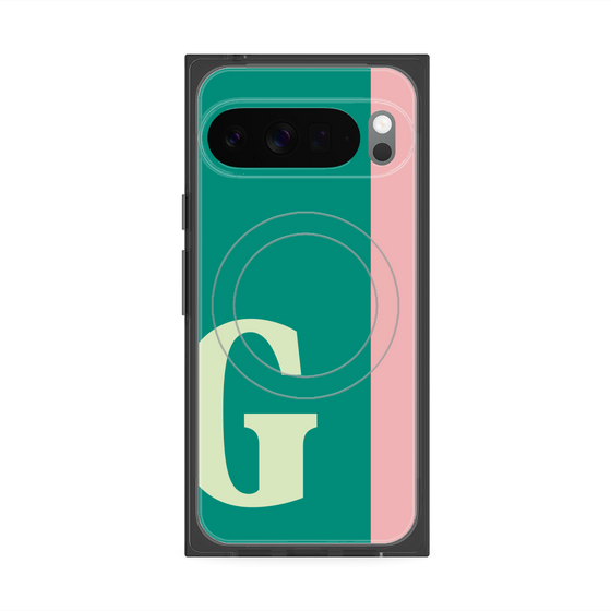 プレミアムスクエアケース with Pixelsnap［ オリジナル - initial color line - G green ］