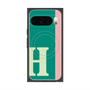 プレミアムスクエアケース with Pixelsnap［ オリジナル - initial color line - H green ］