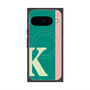 プレミアムスクエアケース with Pixelsnap［ オリジナル - initial color line - K green ］