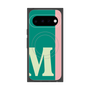 プレミアムスクエアケース with Pixelsnap［ オリジナル - initial color line - M green ］