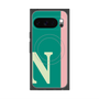 プレミアムスクエアケース with Pixelsnap［ オリジナル - initial color line - N green ］