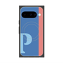 プレミアムスクエアケース with Pixelsnap［ オリジナル - initial color line - P blue ］