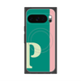 プレミアムスクエアケース with Pixelsnap［ オリジナル - initial color line - P green ］