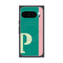プレミアムスクエアケース with Pixelsnap［ オリジナル - initial color line - P green ］