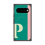 プレミアムスクエアケース with Pixelsnap［ オリジナル - initial color line - P green ］