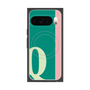 プレミアムスクエアケース with Pixelsnap［ オリジナル - initial color line - Q green ］