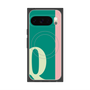 プレミアムスクエアケース with Pixelsnap［ オリジナル - initial color line - Q green ］