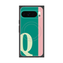 プレミアムスクエアケース with Pixelsnap［ オリジナル - initial color line - Q green ］