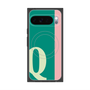 プレミアムスクエアケース with Pixelsnap［ オリジナル - initial color line - Q green ］