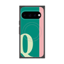 プレミアムスクエアケース with Pixelsnap［ オリジナル - initial color line - Q green ］
