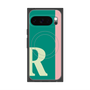 プレミアムスクエアケース with Pixelsnap［ オリジナル - initial color line - R green ］