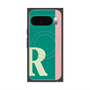 プレミアムスクエアケース with Pixelsnap［ オリジナル - initial color line - R green ］