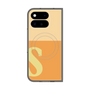 プレミアムスクエアケース with Pixelsnap［ オリジナル - initial two tone - S orange ］
