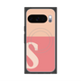 プレミアムスクエアケース with Pixelsnap［ オリジナル - initial two tone - S pink ］