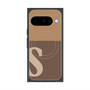 プレミアムスクエアケース with Pixelsnap［ オリジナル - initial two tone - S brown ］