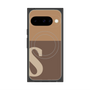 プレミアムスクエアケース with Pixelsnap［ オリジナル - initial two tone - S brown ］