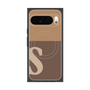 プレミアムスクエアケース with Pixelsnap［ オリジナル - initial two tone - S brown ］