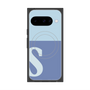 プレミアムスクエアケース with Pixelsnap［ オリジナル - initial two tone - S blue ］