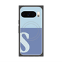 プレミアムスクエアケース with Pixelsnap［ オリジナル - initial two tone - S blue ］