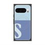 プレミアムスクエアケース with Pixelsnap［ オリジナル - initial two tone - S blue ］
