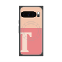 プレミアムスクエアケース with Pixelsnap［ オリジナル - initial two tone - T pink ］
