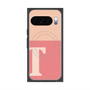 プレミアムスクエアケース with Pixelsnap［ オリジナル - initial two tone - T pink ］
