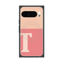 プレミアムスクエアケース with Pixelsnap［ オリジナル - initial two tone - T pink ］