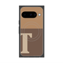 プレミアムスクエアケース with Pixelsnap［ オリジナル - initial two tone - T brown ］