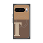 プレミアムスクエアケース with Pixelsnap［ オリジナル - initial two tone - T brown ］