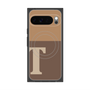 プレミアムスクエアケース with Pixelsnap［ オリジナル - initial two tone - T brown ］