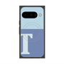 プレミアムスクエアケース with Pixelsnap［ オリジナル - initial two tone - T blue ］