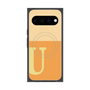 プレミアムスクエアケース with Pixelsnap［ オリジナル - initial two tone - U orange ］