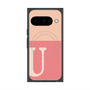 プレミアムスクエアケース with Pixelsnap［ オリジナル - initial two tone - U pink ］