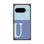プレミアムスクエアケース with Pixelsnap［ オリジナル - initial two tone - U blue ］